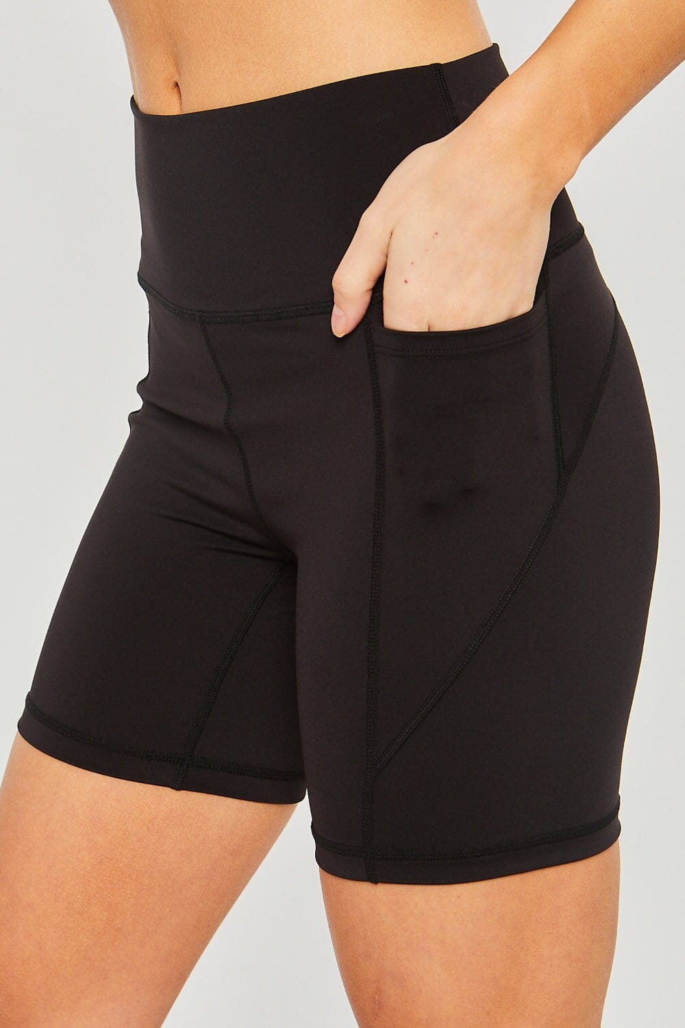 e17f0c6f-2474-460c-ab06-1b0dbc45b872-Max Love Tree High Waist Seam Detail Active Shorts - Image 1