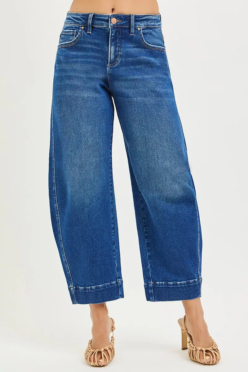 e31f9513a95f44a1b1dede9335632258-Max-Origin RISEN Mid Rise Crop Barrel Jeans - Image 1