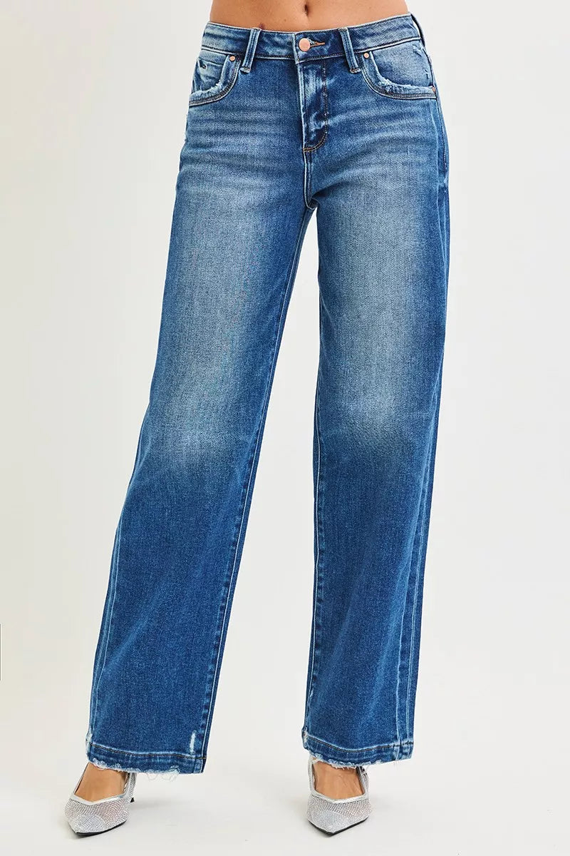 e57c47018d27493bb1e54aa2480ef784-Max-Origin RISEN Full Size Slouchy Baggy Jeans Pocket Side Seam Detail Plus Size - Image 1