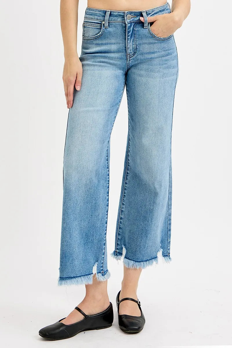 f3f5df34912a41f89b959ea47eb1fc7d-Max-Origin RISEN Full Size Mid Rise Crop Wide Leg Jeans Plus Size - Image 1