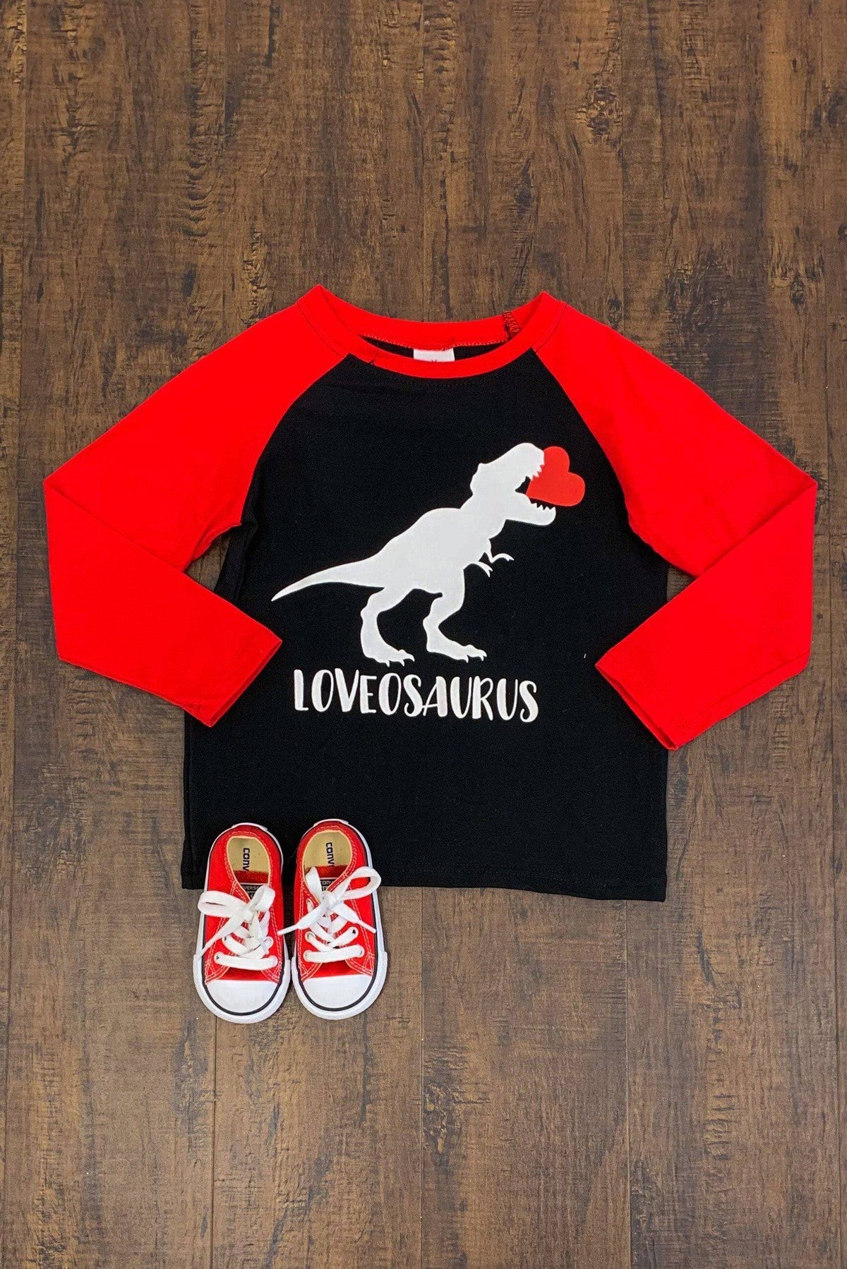 loveosaurus-shirt-boy-sparkle-in-pink-28603409825866 "Loveosaurus" Shirt - Image 1